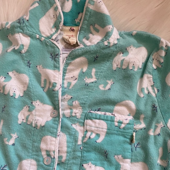 Munki Munki Long Sleeve Polar Bear PJ Top Sz XS - Picture 3 of 9